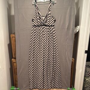 Soma Black and Tan Halter Sundress Maxi